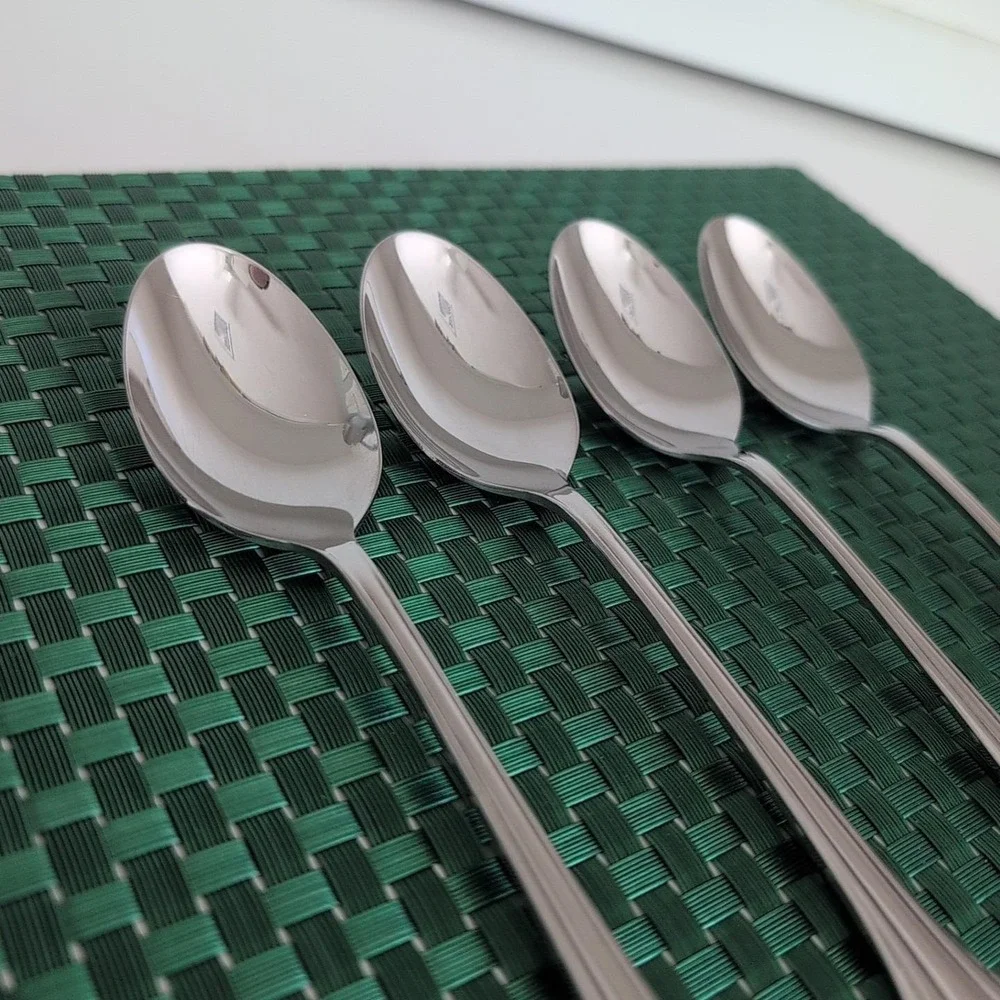 Oneida CLARETTE Soup Spoons Lot of 4 Community Betty Crocker Stainless USA Vtg